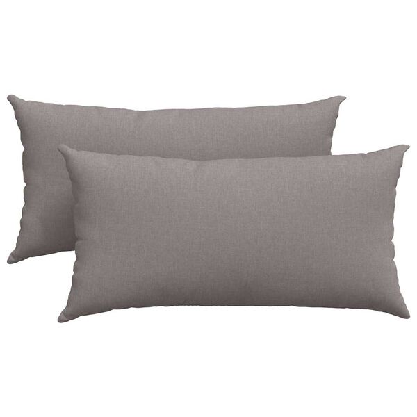 vidaXL Sofa Pillows 2 pcs Taupe 80 x 40 cm Fabric