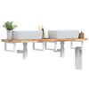 vidaXL Basin Shelf Wall Mounted Steel and Solid Wood Acacia