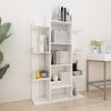 vidaXL Book Cabinet White 86x25.5x140 cm Engineered Wood