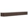 vidaXL Garden Raised Bed Galvanised Steel 368x80x36 cm Brown