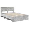 vidaXL Bed Frame Concrete Grey 150 x 200 cm Engineered Wood