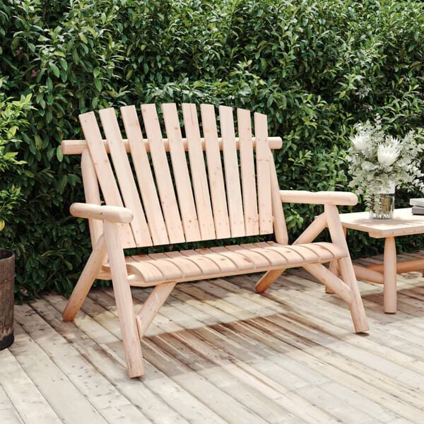 vidaXL 2-Seater Garden Bench 119x85x98 cm Solid Wood Spruce