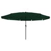 vidaXL Garden Parasol Green and Black 395 x 395 x 245 cm