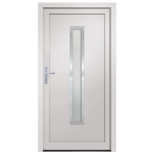 vidaXL Front Door White 108x200 cm PVC