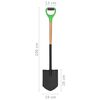vidaXL Garden Point Shovel D Grip Steel and Hardwood