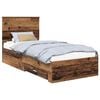 vidaXL Bed Frame with Headboard Old Wood 90 x 190 cm Engineered Wood