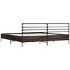 vidaXL Bed Frame without Mattress Brown Oak 200x200 cm