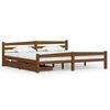 vidaXL Bed Frame without Mattress Honey Brown Solid Wood 200x200 cm (322081+321987)
