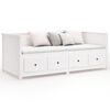 vidaXL Day Bed without Mattress White 75x190 cm Small Single Solid Wood Pine