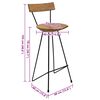 vidaXL Bar Stools 2 pcs Solid Teak Wood