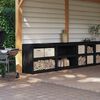 vidaXL Outdoor Kitchen Cabinets 2 pcs Black Solid Wood Pine