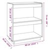 vidaXL Book Cabinet 60x35x71 cm Solid Pinewood