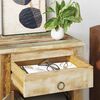 vidaXL End Table with 1 Drawer 1 Door Reclaimed Wood