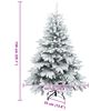 vidaXL Artificial Hinged Christmas Tree Snow Flocked White 150 cm