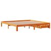 vidaXL Bed Frame with Drawers without Mattress Wax Brown 180x200 cm Super King