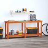 vidaXL Work Bench Wax Brown 180 x 50 x 80 cm Solid Pine Wood
