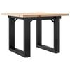 vidaXL Coffee Table O-Frame 70x70x40 cm Solid Wood Pine and Steel