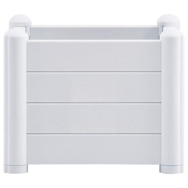 vidaXL Garden Raised Bed PP White 43x43x35 cm