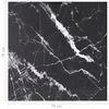 vidaXL Table Top Black 70x70 cm 6 mm Tempered Glass with Marble Design