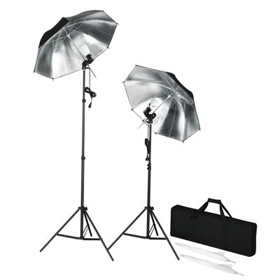 Portable Studio Strobes with Tripods and Umbrellas
