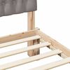 vidaXL Bed Frame with Upholstered Headboard Brown 180 x 200 cm
