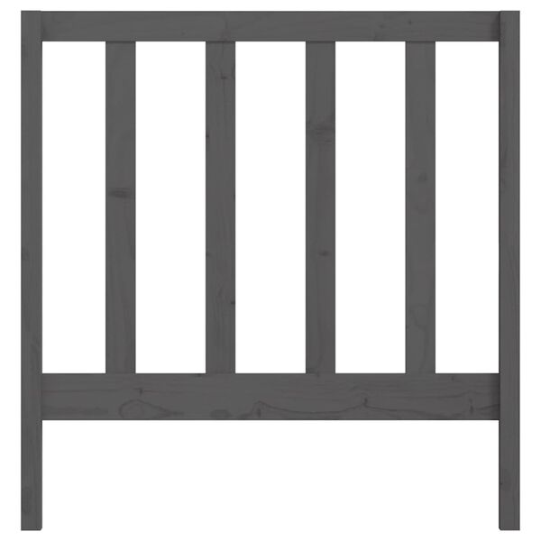 vidaXL Bed Headboard Grey 106x4x100 cm Solid Wood Pine