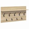 vidaXL Wall-Mounted Coat Rack Wall-Mounted Sonoma Oak 80 x 40 x 12 cm