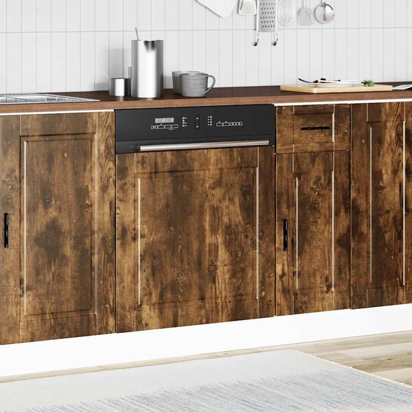 vidaXL Dishwasher Panel Porto Smoked Oak 60x1.5x67 cm Engineered Wood