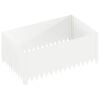 vidaXL Lawn Edging 100 x 60 x 35 cm Steel White