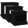vidaXL Coffee Tables 3 pcs Black Engineered Wood