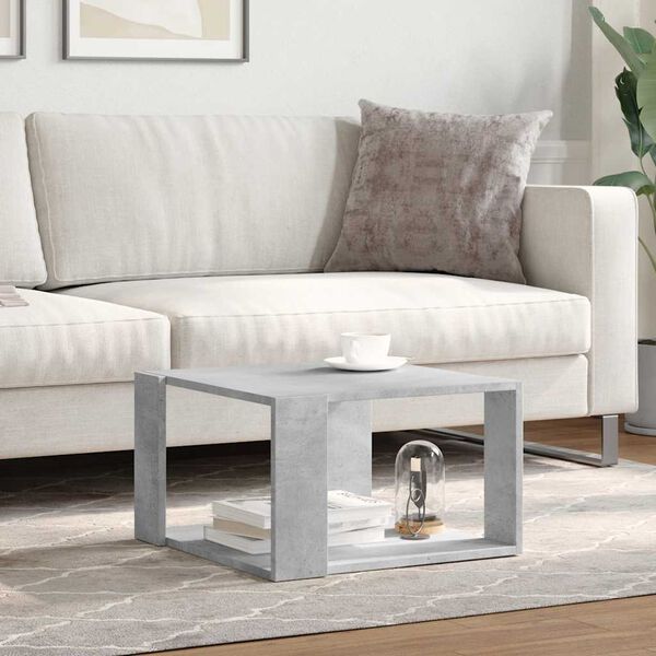 vidaXL Coffee Table Concrete Grey 51.5x51.5x30 cm Engineered Wood