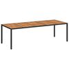 vidaXL Garden Table Black Poly Rattan