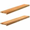 vidaXL Window Sills 2 pcs Light Brown 120x20x2 cm Solid Wood Oak
