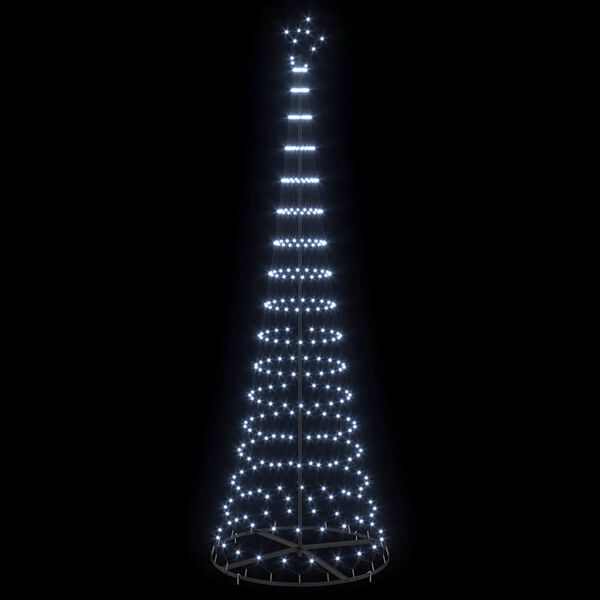 vidaXL LED Christmas Tree Cool White 100.5 x 100.5 x 302.5 cm Metal