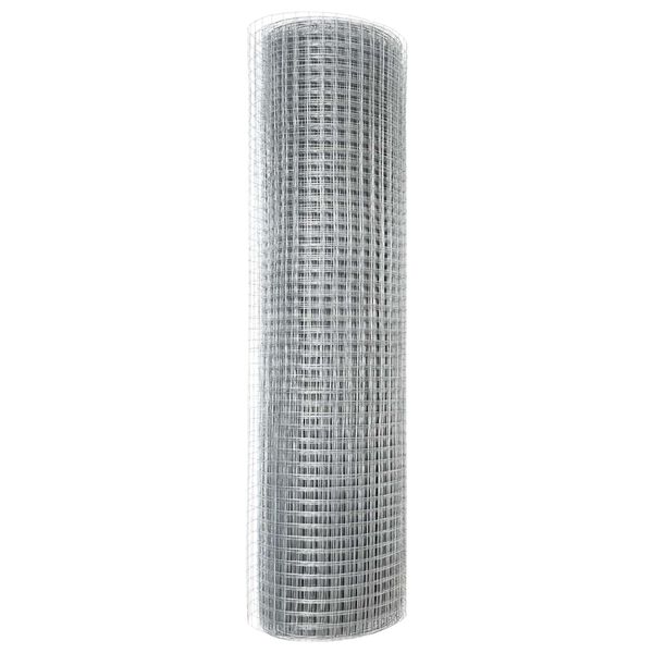 vidaXL Welded Wire Fence Silver 0.8 x 25 m Steel