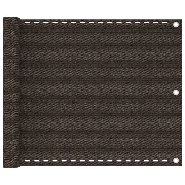 vidaXL Balcony Screen Brown 75x300 cm HDPE
