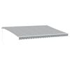 vidaXL Manual Retractable Awning with LED Anthracite&White 500x350 cm