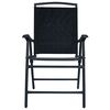 vidaXL 3 Piece Bistro Set Black Steel