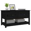 vidaXL Coffee Table Black 102x49x55 cm Solid Wood Pine