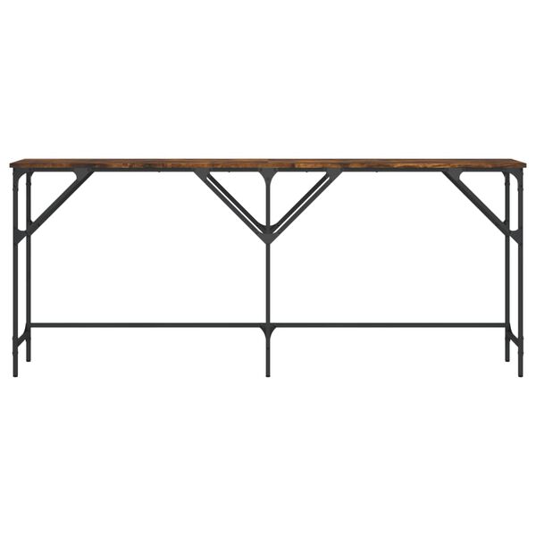 vidaXL Console Table Smoked Oak 180x29x75 cm Engineered Wood