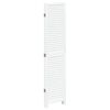 vidaXL Room Divider 5 Panels White Solid Wood Paulownia