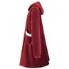 vidaXL Blanket Hoodie Bordeaux Red S Fleece and Flannel