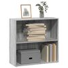 vidaXL Bookcase Grey Sonoma 80x30x77 cm Engineered Wood