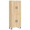 vidaXL Highboard Sonoma Oak 69.5x34x180 cm Engineered Wood