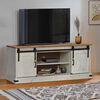 vidaXL TV Cabinet HALDEN 2 Sliding Doors White 150x40x60 cm Solid Wood