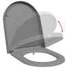 vidaXL Toilet Seat Grey 49 x 36 x 4 cm Duroplast