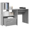 vidaXL Desk Grey Sonoma 131.5 x 50 x 106.5 cm Engineered Wood