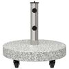 vidaXL Parasol Base Grey 45 x 45 x 45 cm Granite and Stainless Steel