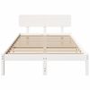 vidaXL Bed Frame with Headboard White 140 x 190 cm Solid Pine Wood