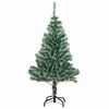 vidaXL Artificial Christmas Tree Snow Flocked with LED Light 120 cm